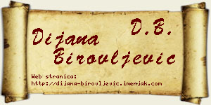 Dijana Birovljević vizit kartica